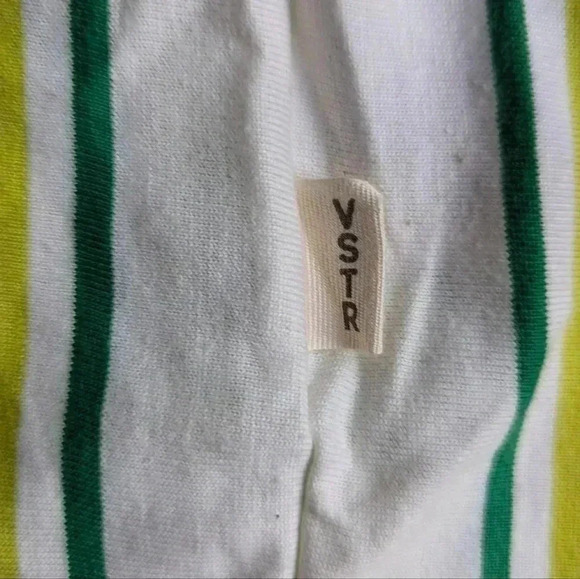 VSTR Premium Jamaica Shirt Mens Medium Short Sleeve Cotton Green Yellow - Picture 7 of 11